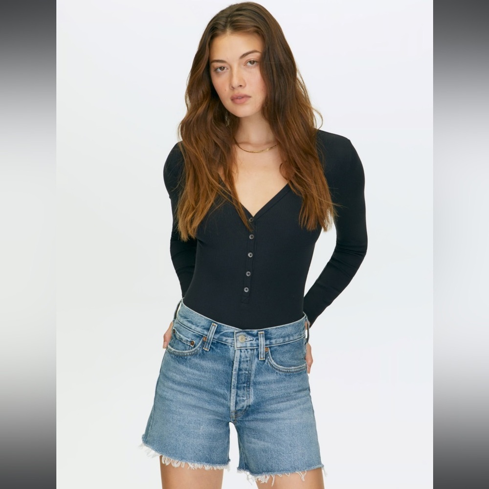 Agolde Parker Long Jean Short